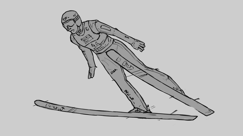 Ski Jumping Artwork ski jump