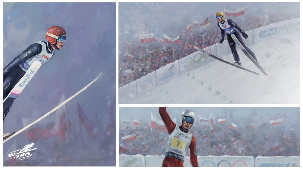 Ski Jumping artwork gra skoki tapeta jumps