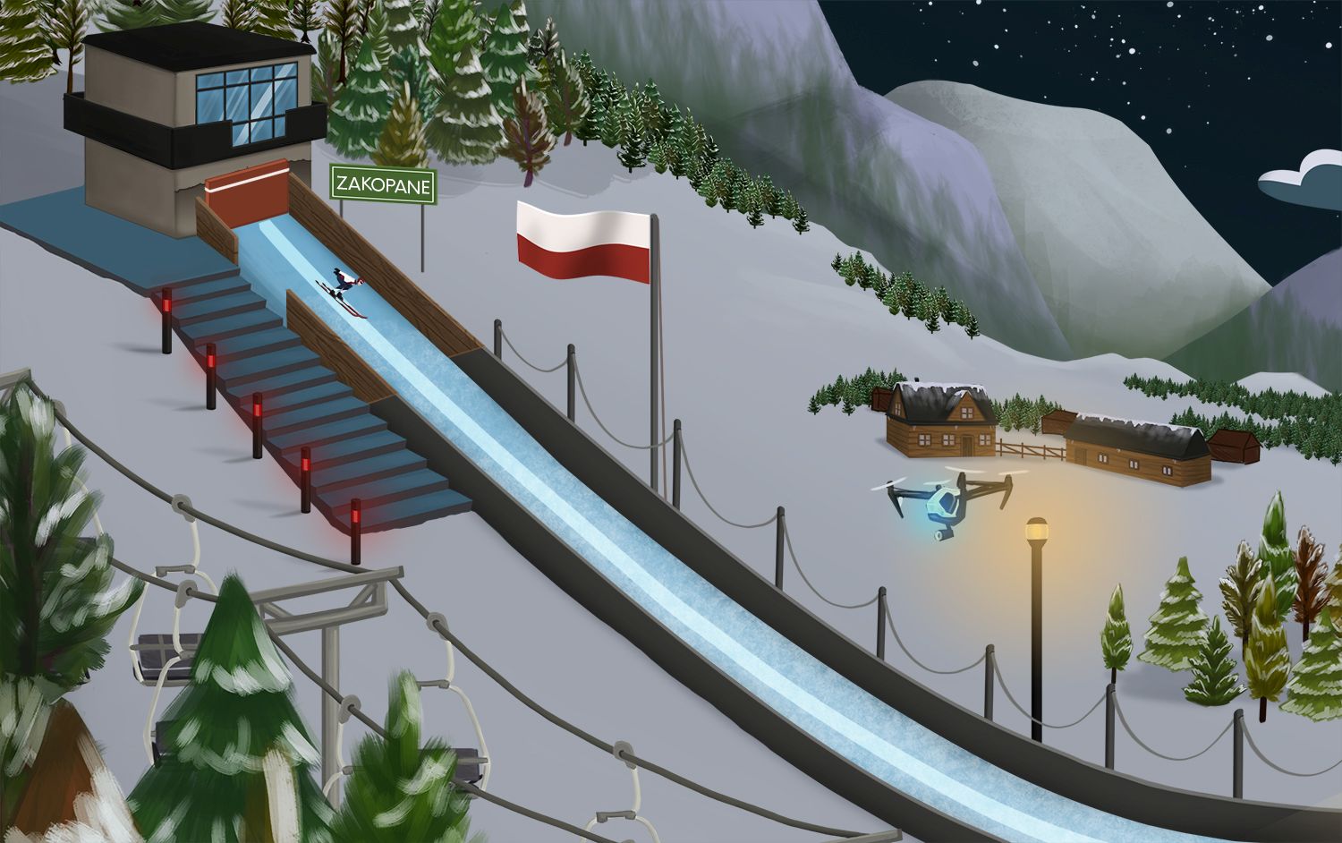 Ski Jump Simulator - skoki narciarskie gra online